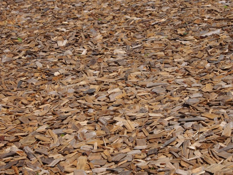 Wood Chips in Garden